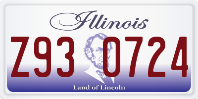 IL license plate Z930724