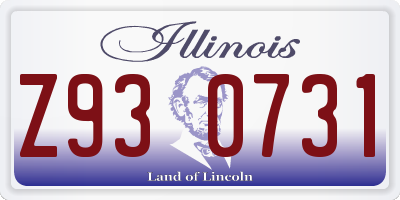 IL license plate Z930731