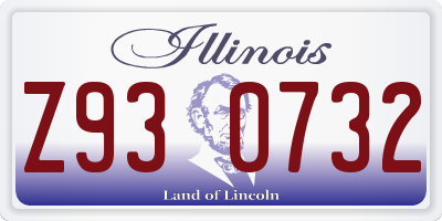 IL license plate Z930732