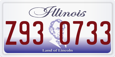 IL license plate Z930733