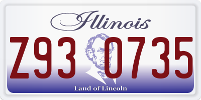 IL license plate Z930735