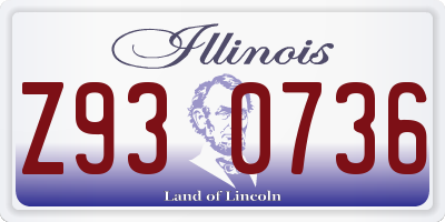 IL license plate Z930736