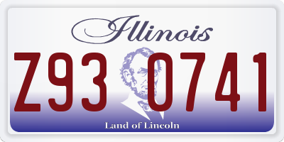 IL license plate Z930741