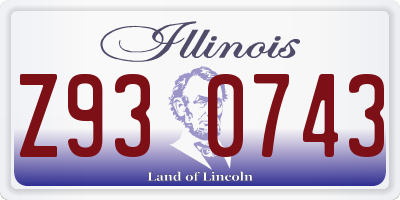IL license plate Z930743