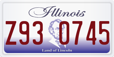 IL license plate Z930745
