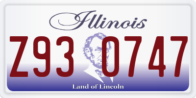 IL license plate Z930747