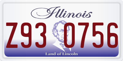 IL license plate Z930756