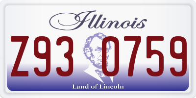 IL license plate Z930759