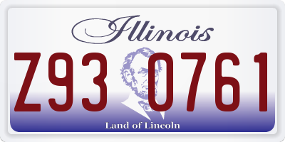 IL license plate Z930761