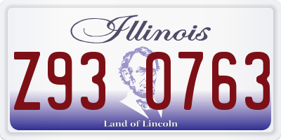 IL license plate Z930763