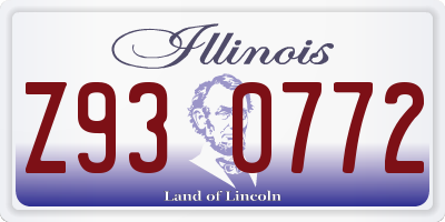 IL license plate Z930772