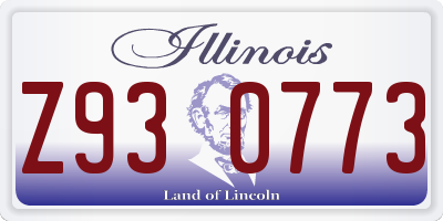 IL license plate Z930773