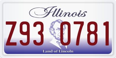 IL license plate Z930781