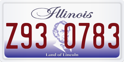 IL license plate Z930783