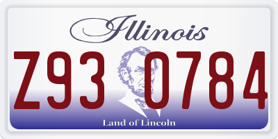 IL license plate Z930784