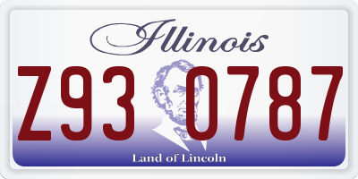 IL license plate Z930787