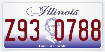 IL license plate Z930788