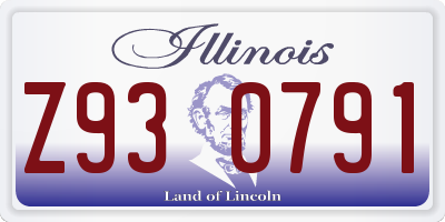 IL license plate Z930791