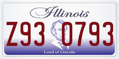 IL license plate Z930793