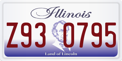 IL license plate Z930795