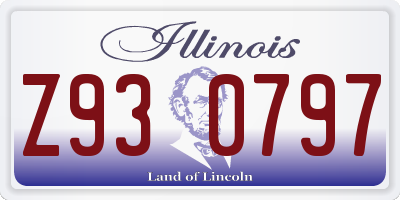 IL license plate Z930797