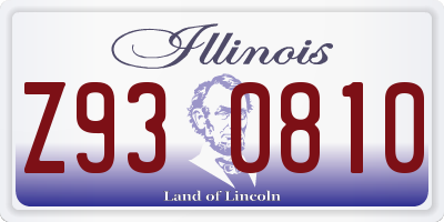 IL license plate Z930810