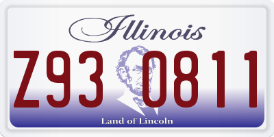 IL license plate Z930811