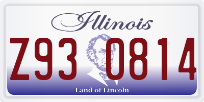 IL license plate Z930814