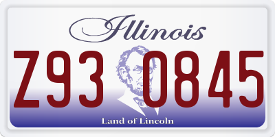 IL license plate Z930845