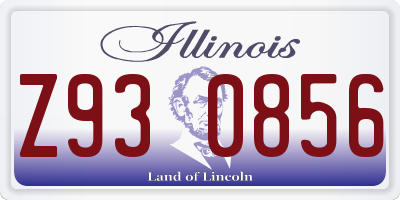 IL license plate Z930856