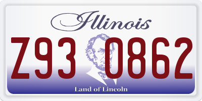 IL license plate Z930862