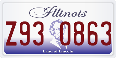 IL license plate Z930863