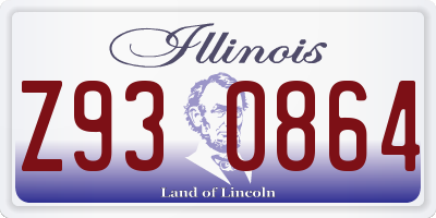 IL license plate Z930864