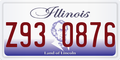 IL license plate Z930876
