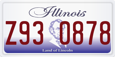 IL license plate Z930878