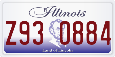IL license plate Z930884