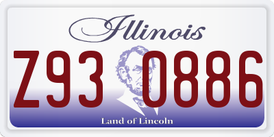 IL license plate Z930886