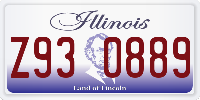 IL license plate Z930889