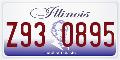 IL license plate Z930895
