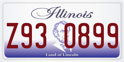 IL license plate Z930899
