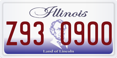 IL license plate Z930900