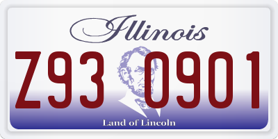IL license plate Z930901