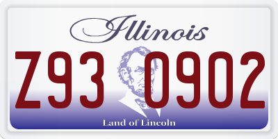 IL license plate Z930902