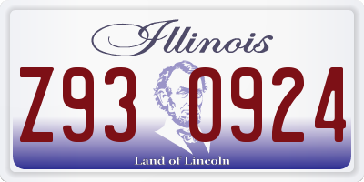 IL license plate Z930924