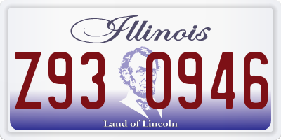 IL license plate Z930946