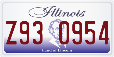 IL license plate Z930954