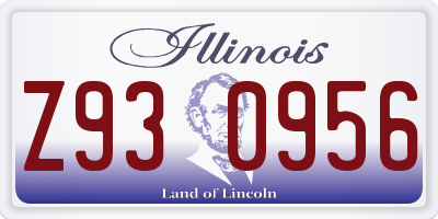 IL license plate Z930956