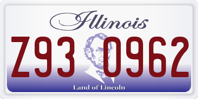 IL license plate Z930962