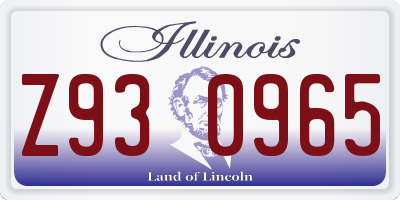 IL license plate Z930965