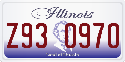 IL license plate Z930970
